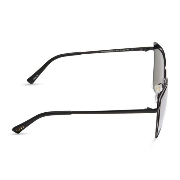 NWT Diff Eyewear - Grace Sunglasses - Matte Black Grey Mirror main image 5